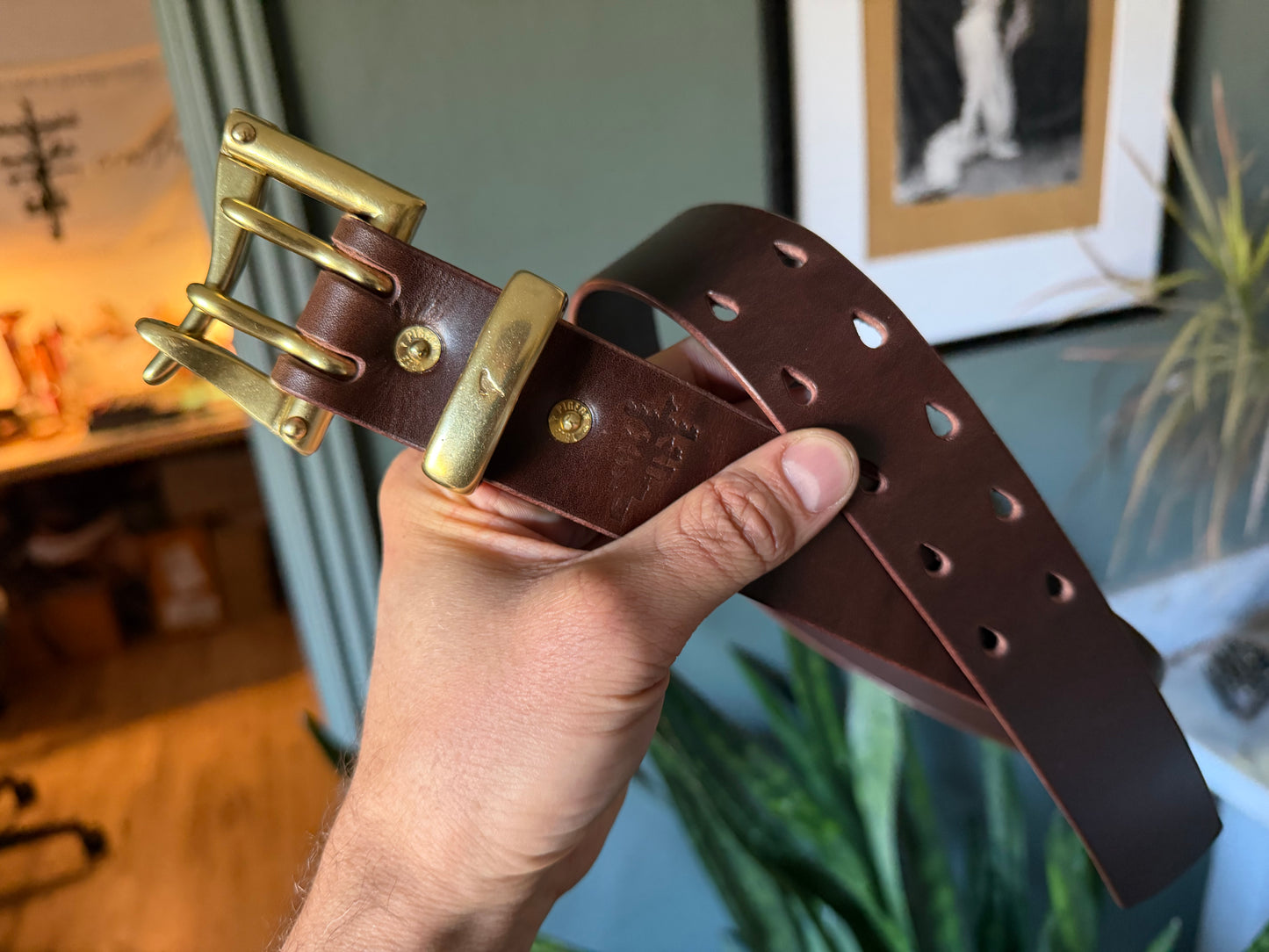 35" Dark Brown Swedish Tarnsjo Double Prong Brass Quick Release