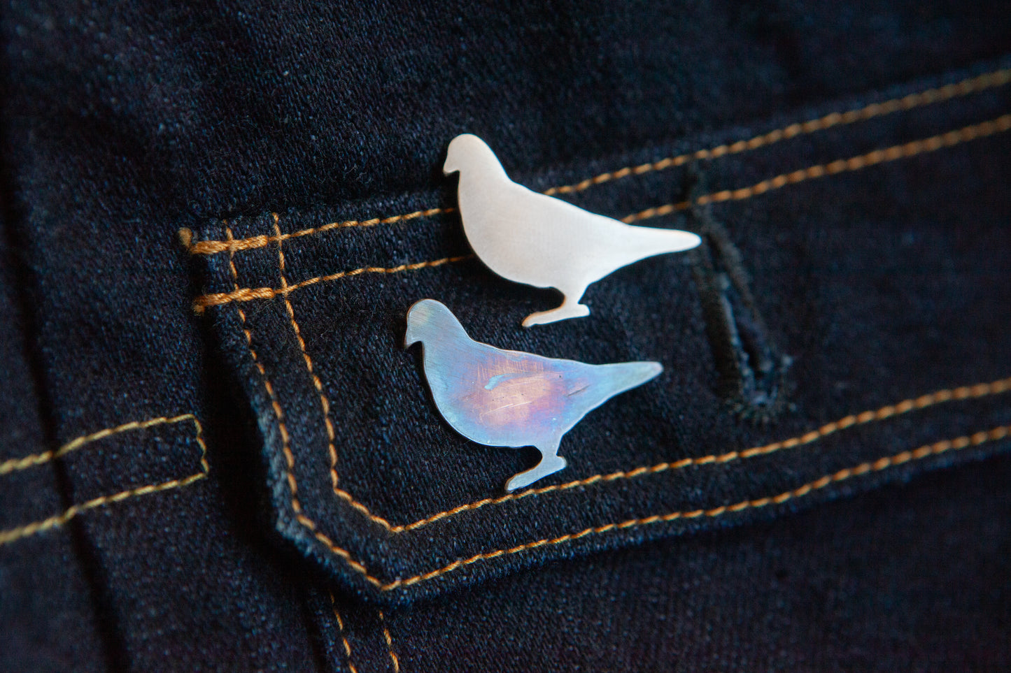 Limited Edition .925 Sterling Silver Pigeon Pin