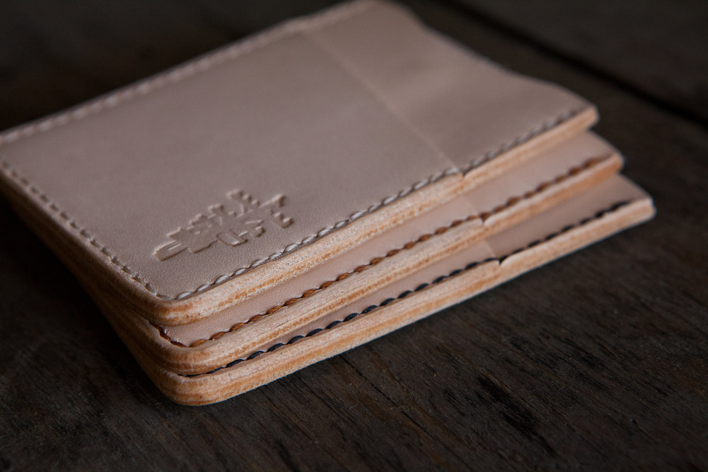 Natural Vegtan Minimalist Card Wallet
