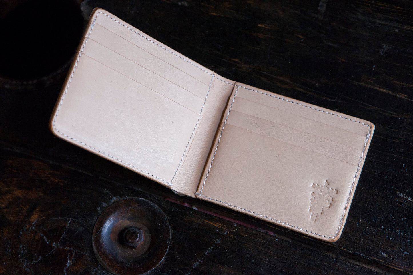 Natural Vegtan Bifold Wallet