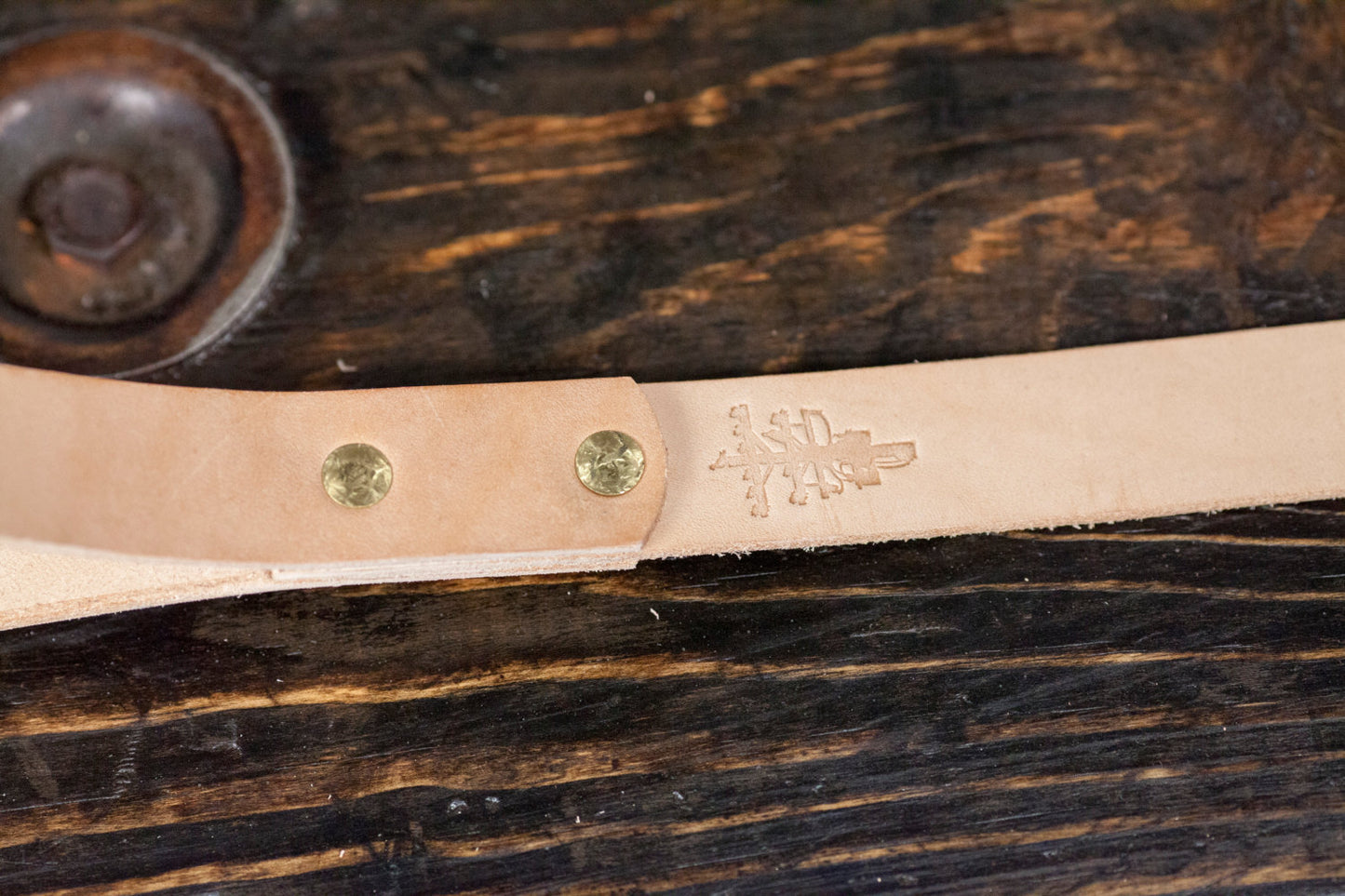 1" or 3/4" Natural Vegtan or Black Leather Dog Leash 5' with Brass Hardware - Made to Order