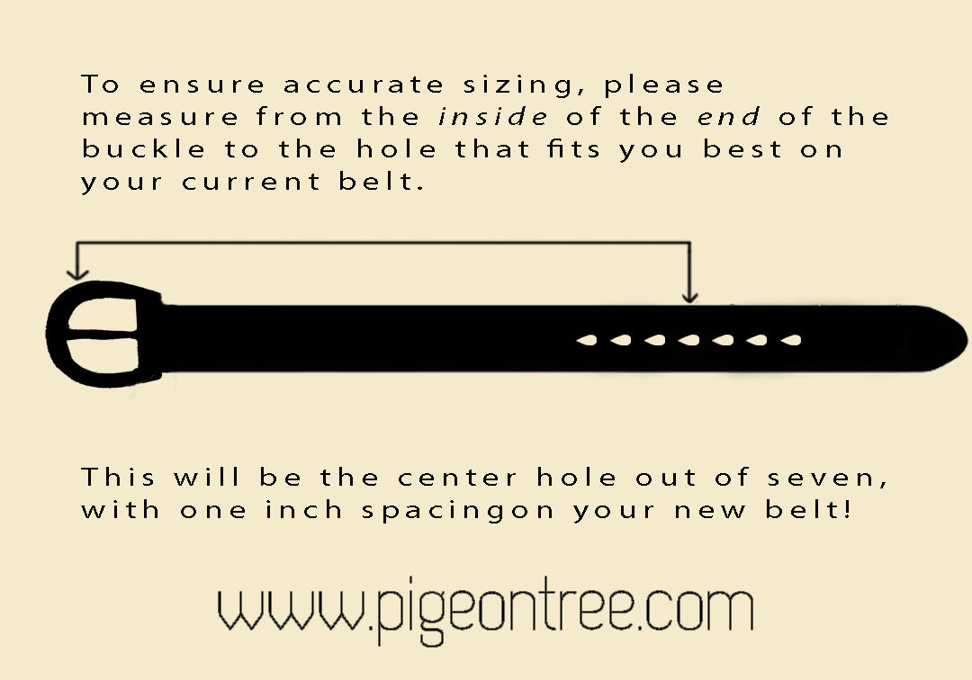 1" Slim Belt with Japanese Brass Hardware and Swedish Tärnsjö or Vegtan Leather