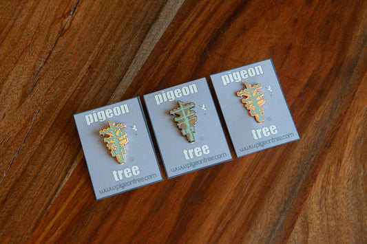 Pigeon Tree Logo Pins