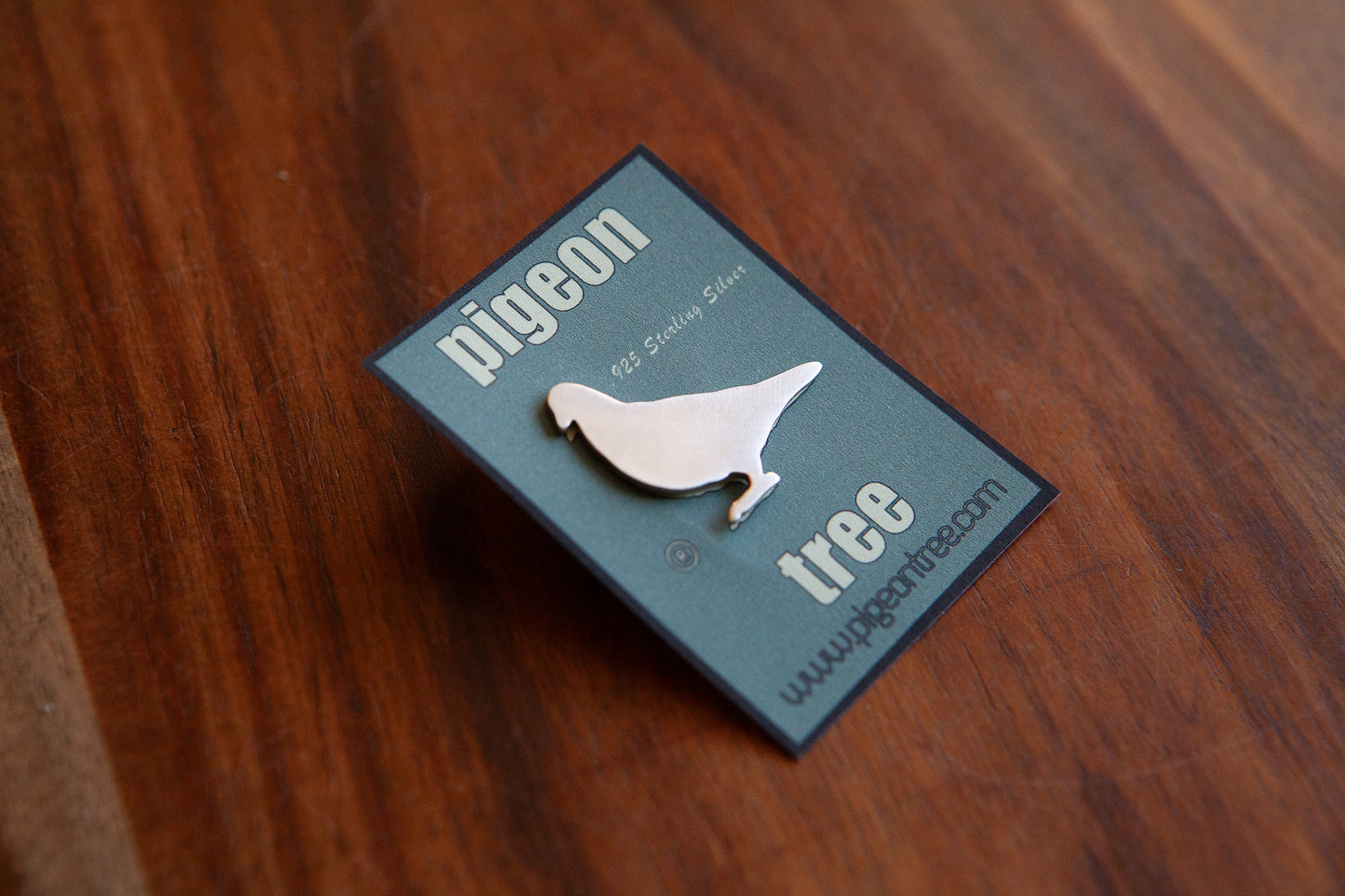 Limited Edition .925 Sterling Silver Pigeon Pin