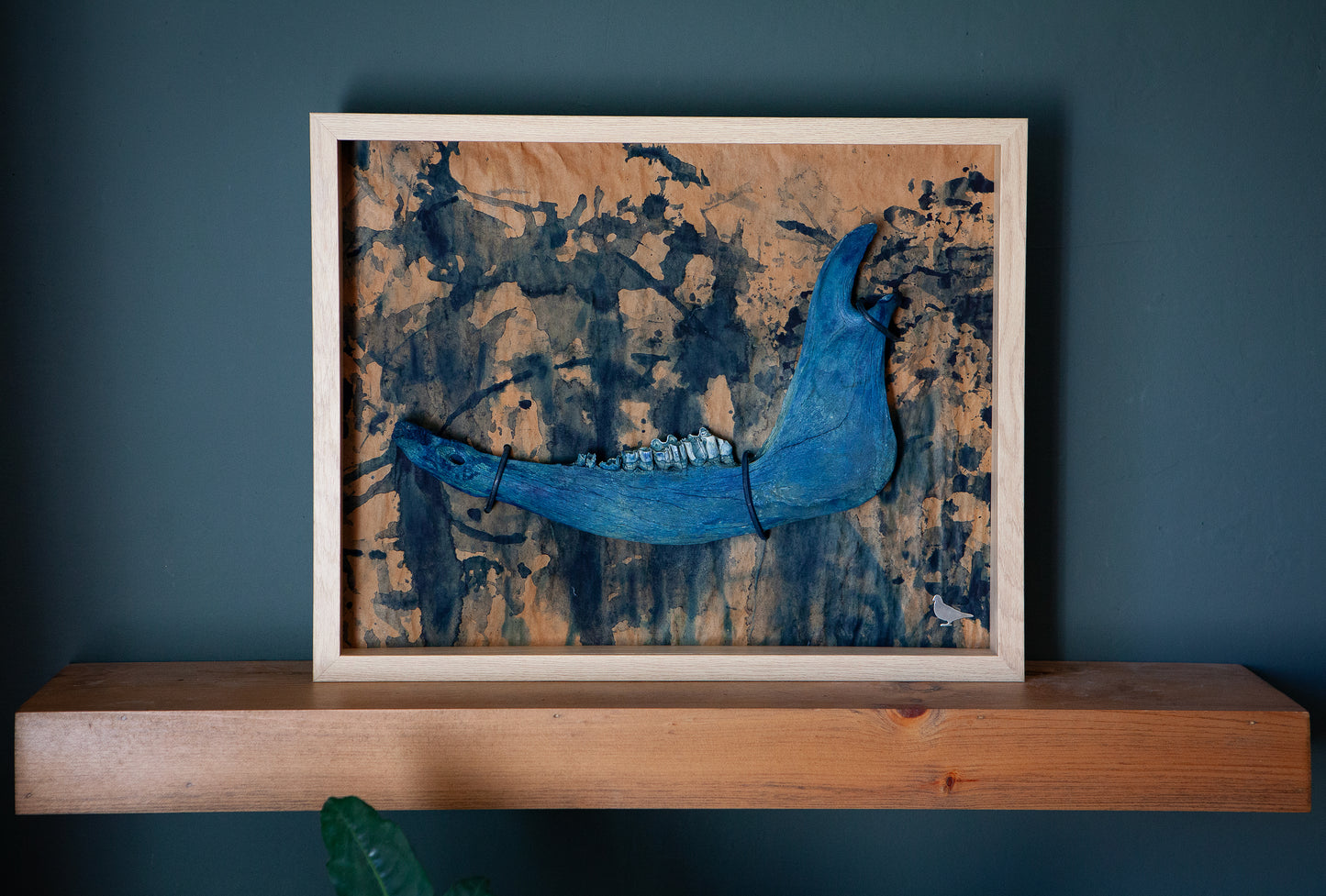 Pigeon Tree Dyeing Table Original Art- "Blue Bone" (2025)