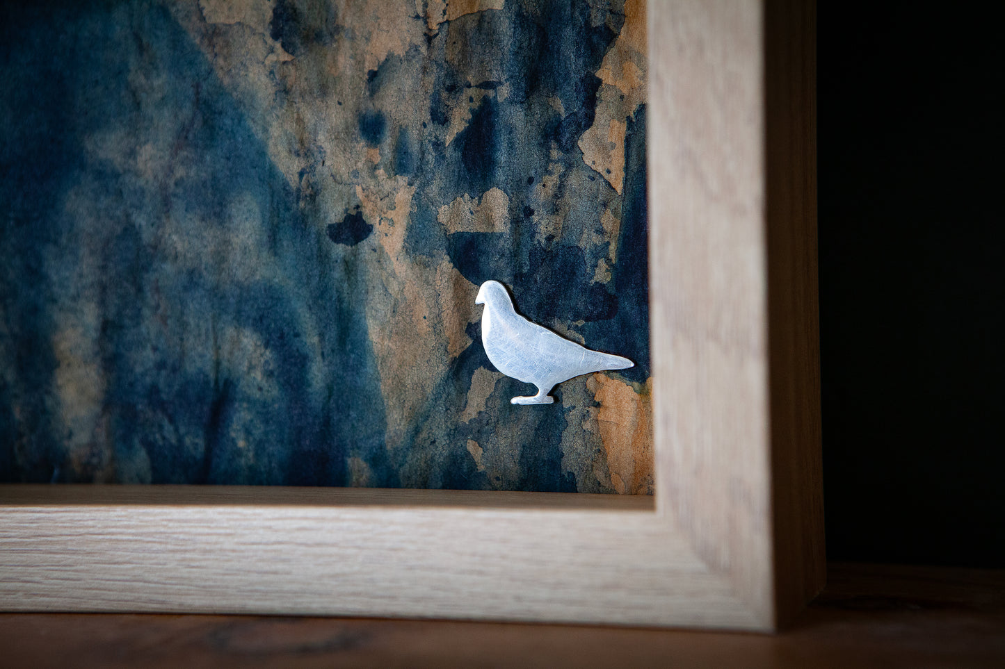 Pigeon Tree Dyeing Table Original Art- "Blue Bone" (2025)