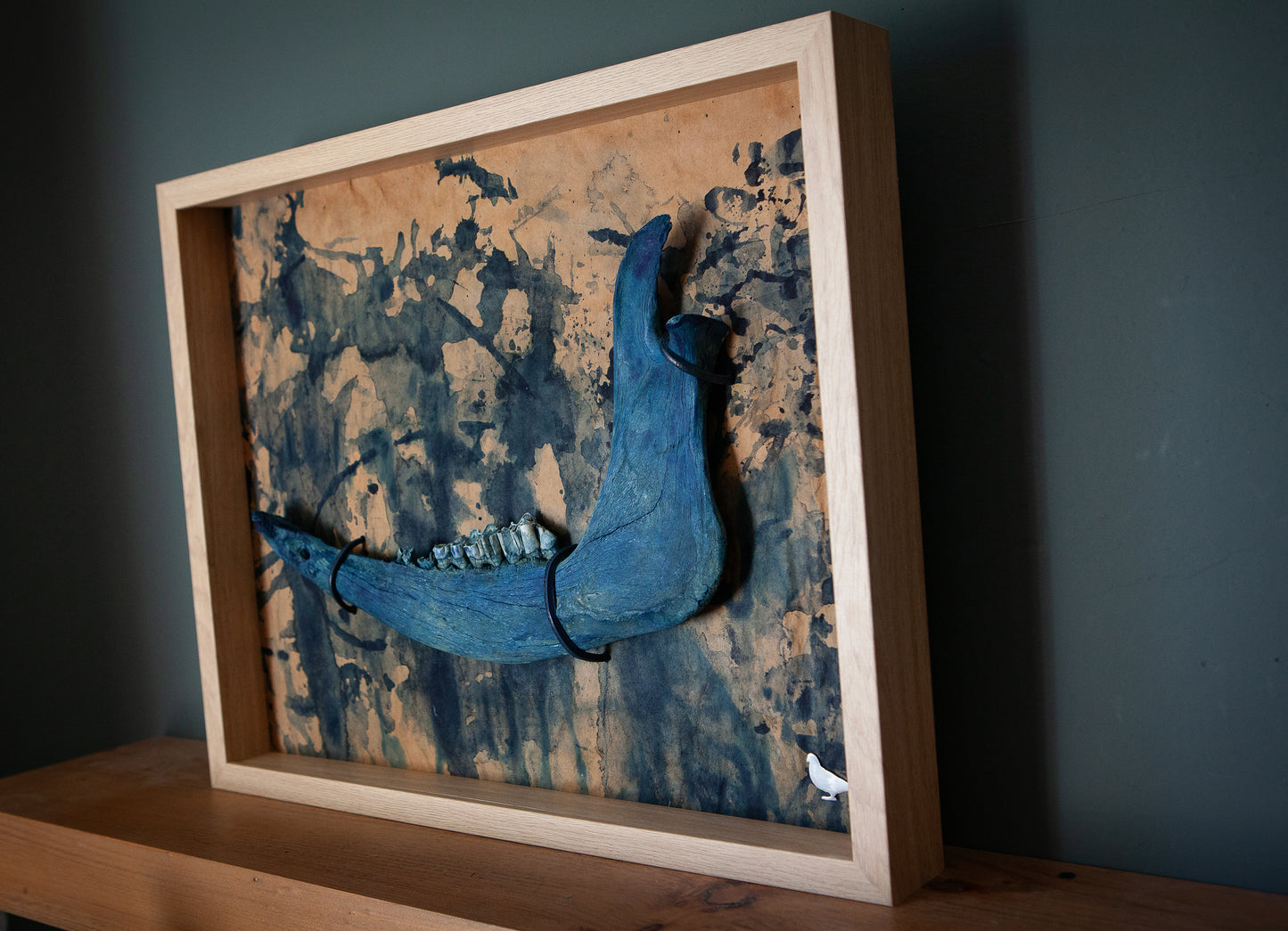 Pigeon Tree Dyeing Table Original Art- "Blue Bone" (2025)