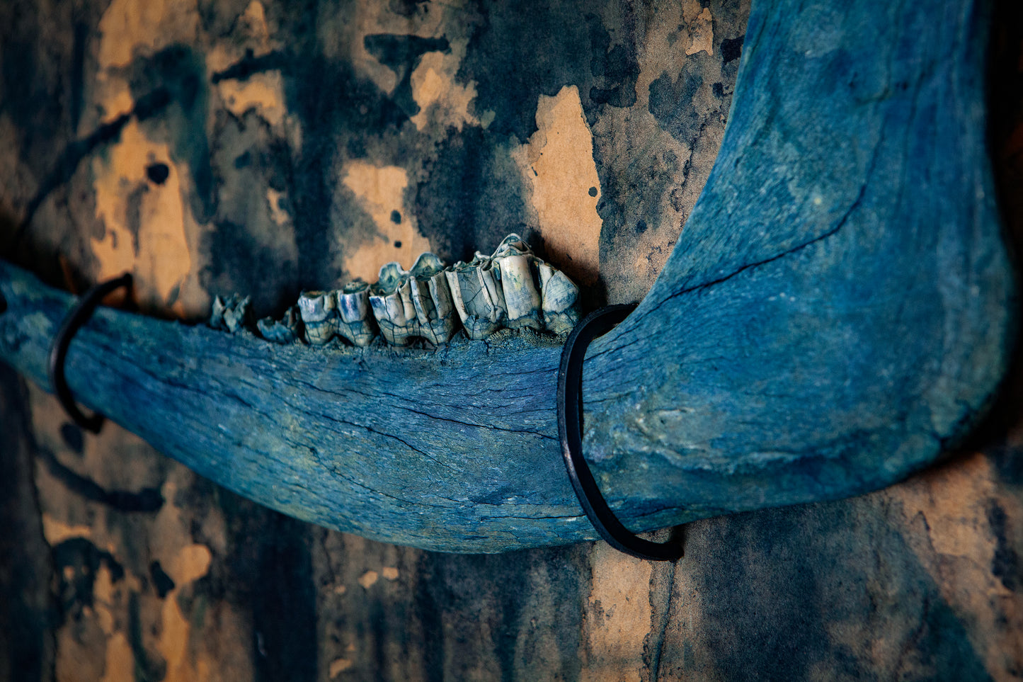 Pigeon Tree Dyeing Table Original Art- "Blue Bone" (2025)