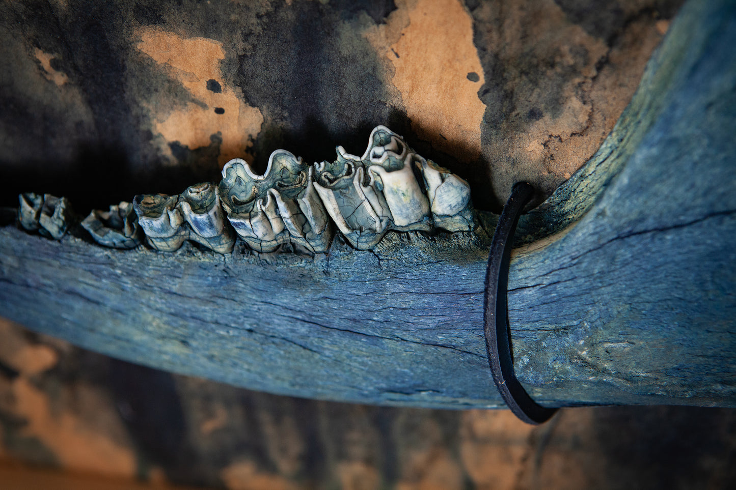 Pigeon Tree Dyeing Table Original Art- "Blue Bone" (2025)