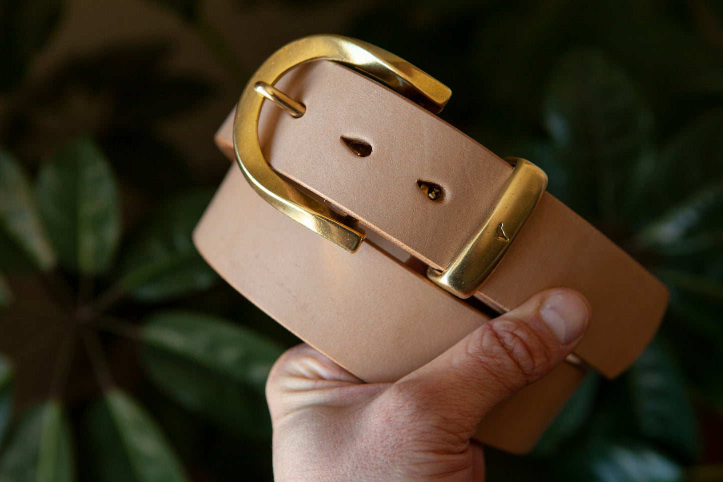 1.5" Brass Japanese Twist Belt - You choose the leather!