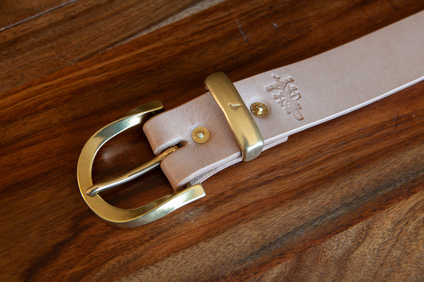 1.5" Brass Japanese Twist Belt - You choose the leather!