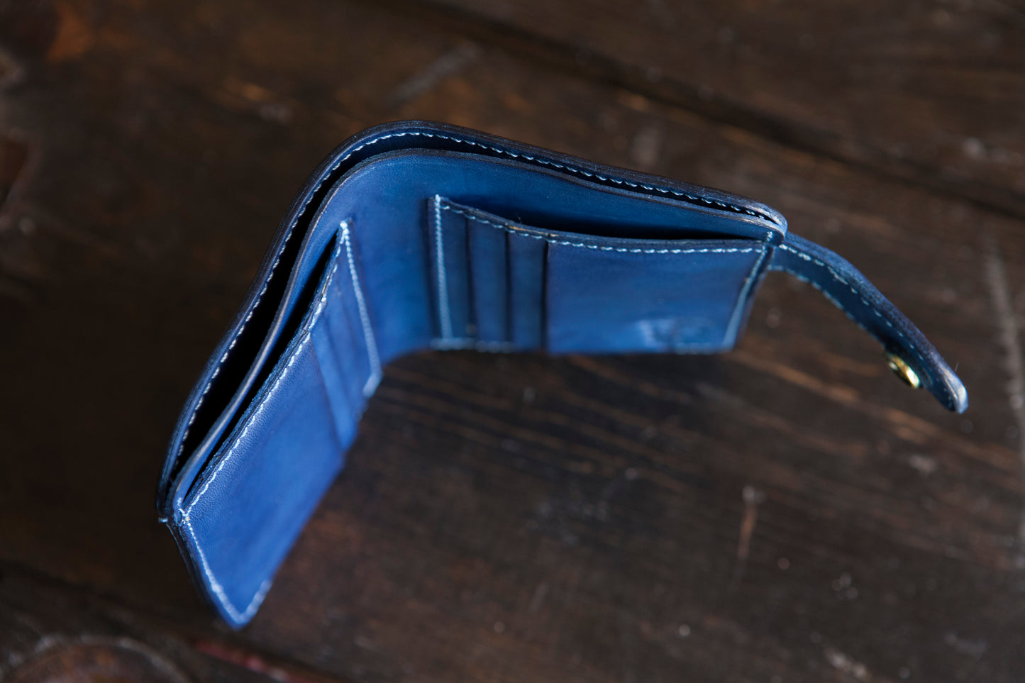 Solid Indigo Snap Wallet Version 3