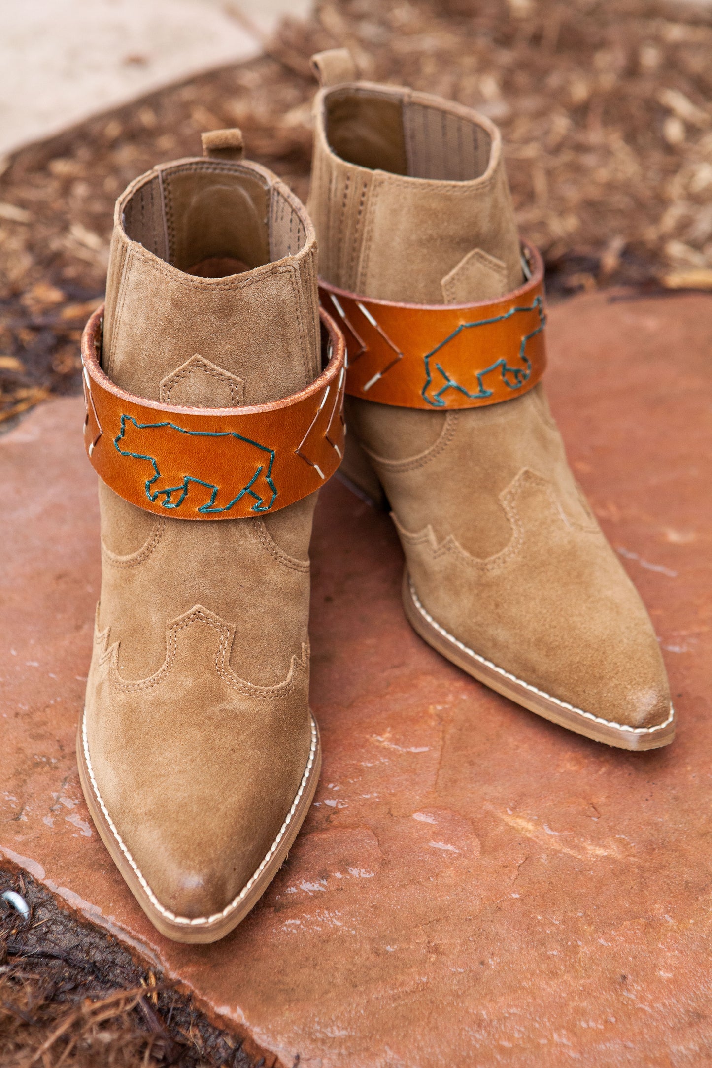 Huntress - Handmade Premium Leather Boot Cuffs by Hoof & Heel