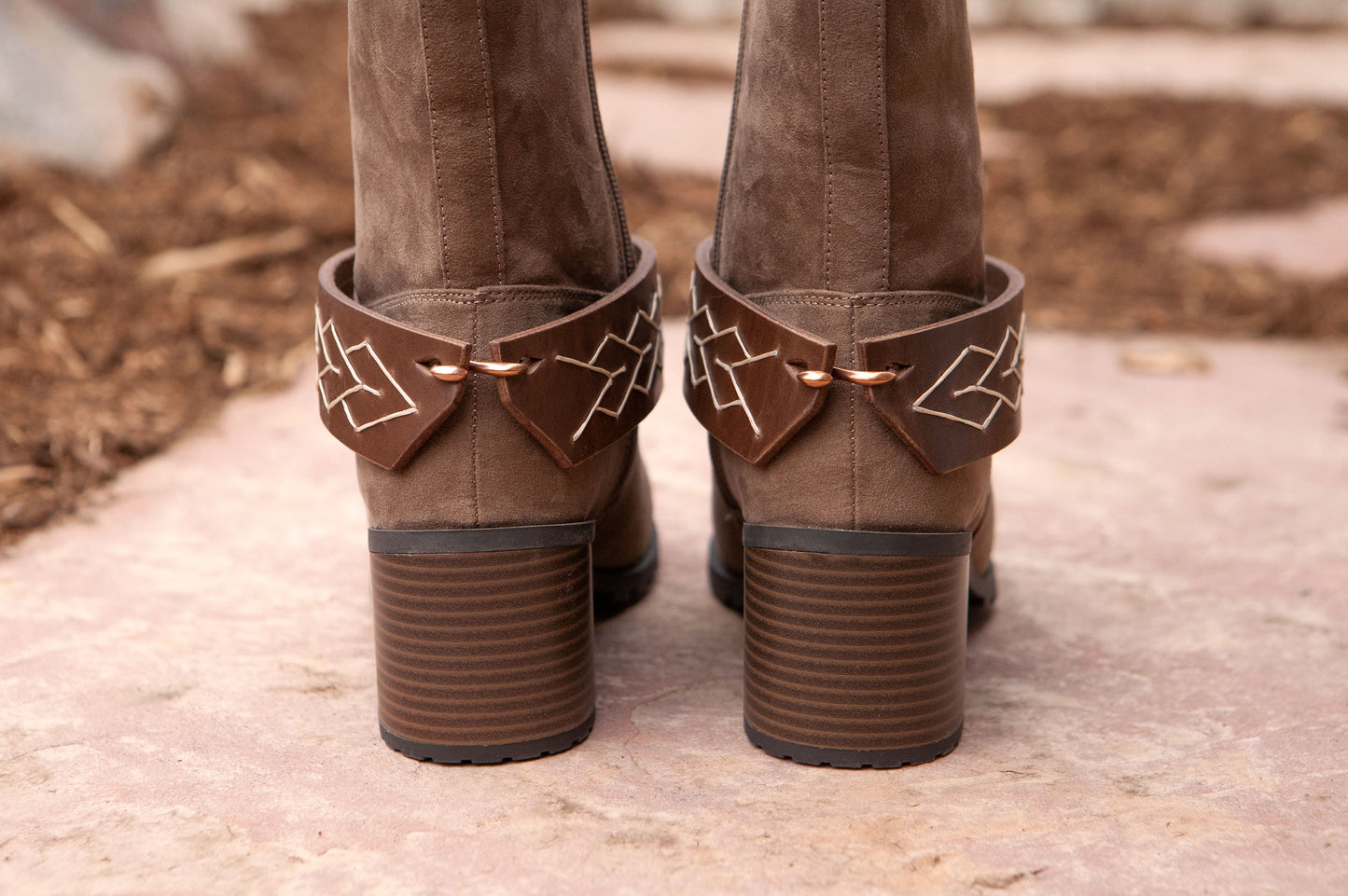 Sahara - Handmade Premium Leather Boot Cuffs by Hoof & Heel