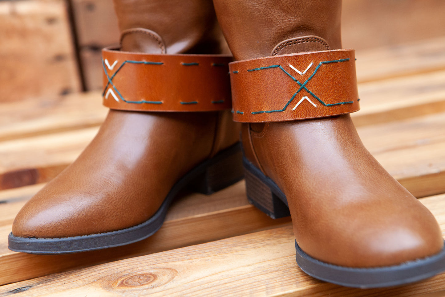 Crossbow - Handmade Premium Leather Boot Cuffs by Hoof & Heel