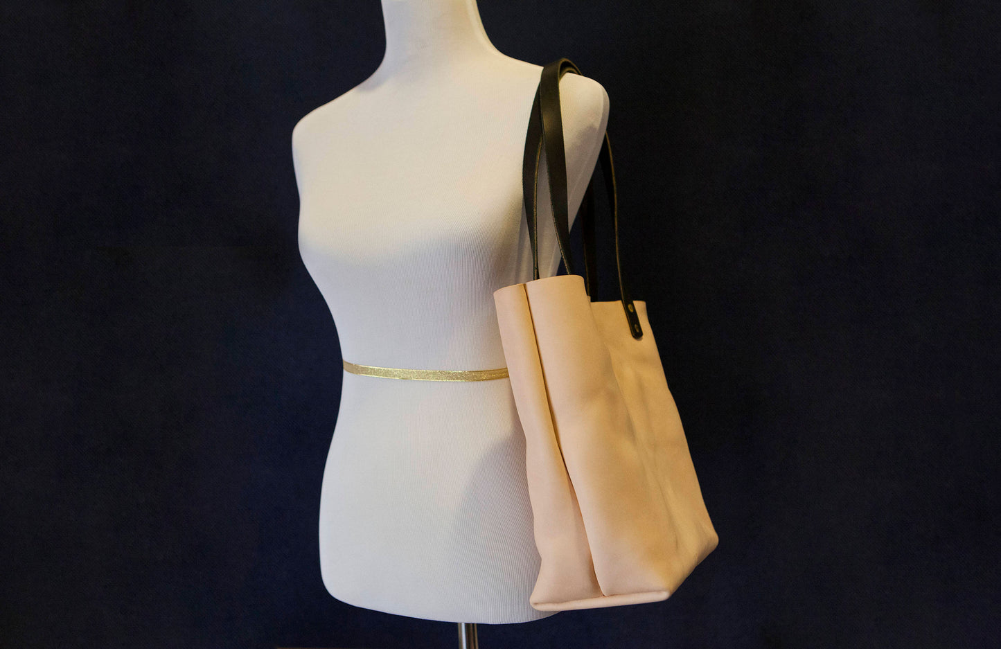 Made to Order - Natural Vegetable Tanned Leather Tote Shoulder Bag Made in USA