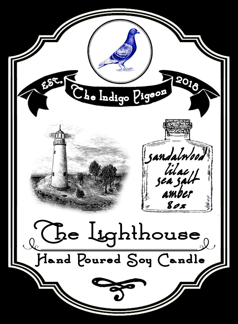 "The Lighthouse" part 3 of 3 in 'The Indigo Pigeon' Candle Series
